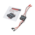 Small 40A brushed electronic speed controller for 1/16 scale RC cars with selectable climbing mode.