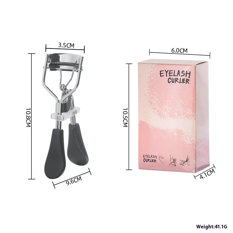 A4 carbon steel eyelash curler with comb attachment in selected colour