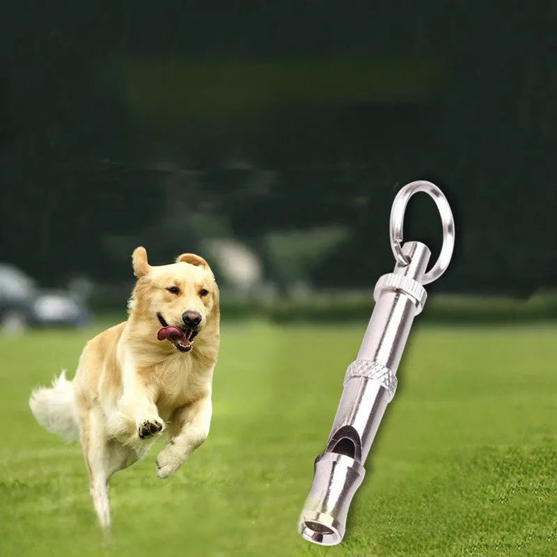 Metallic adjustable ultrasonic dog whistle for barking control and training