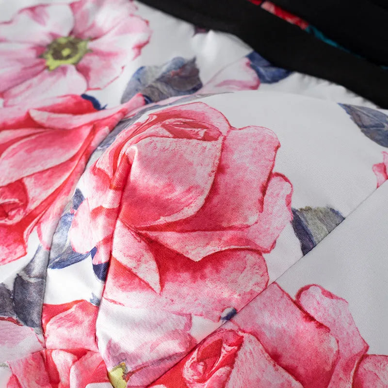 Ice silk men's underwear with fashion printing patterns and mid-waist design on breathable polyester fabric
