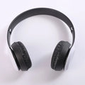 Stereo P47 folding Bluetooth headset in black with over-ear PU ear cups and metal band