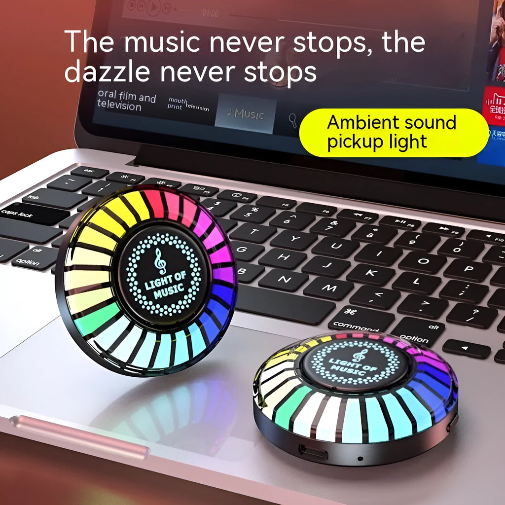 Black ABS desktop magnetic RGB ambience light measuring 60cm square