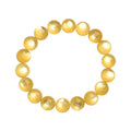 Handmade yellow lepidolite mica bead bracelet with geometric shapes and polished finish