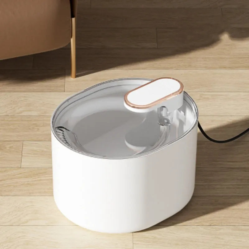 Automatic pet water fountain with USB cable, water pump, and filter element in Berlin blue colour