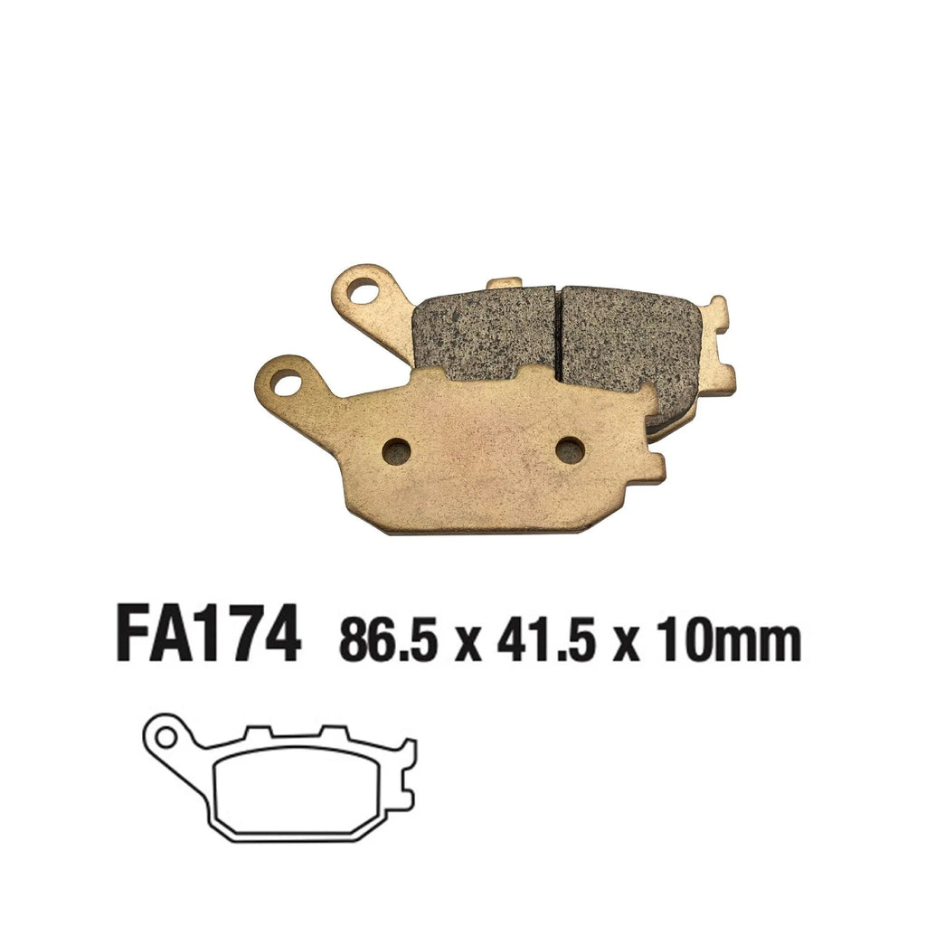 Set of sintered motorcycle rear brake pads for Honda CBR900RR, CBR929RR, CBR954RR models