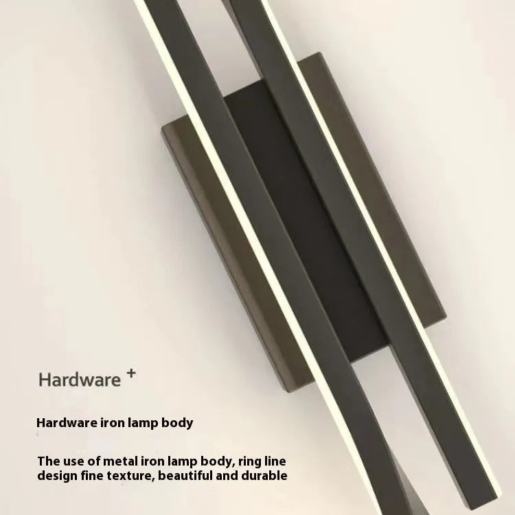 Nordic wall lamp in black or gold 42cm size with modern simplicity design
