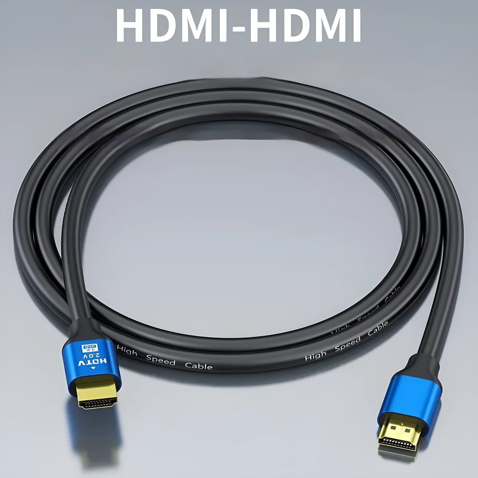 1.5 metre black HDMI cable with gold-plated aluminium alloy connectors for computer monitors
