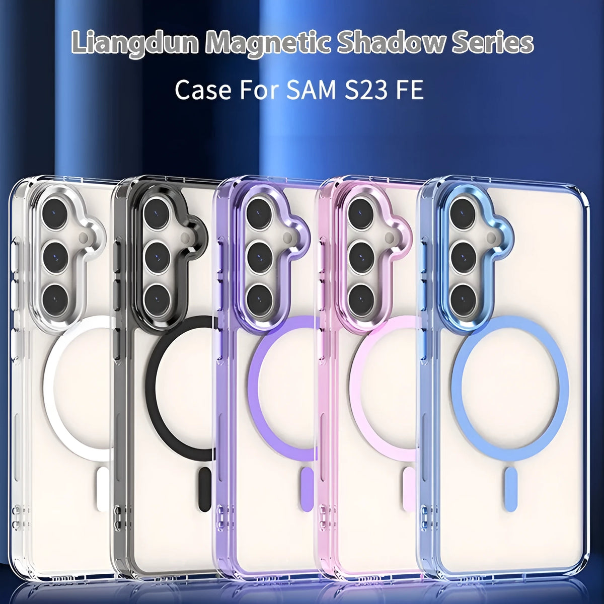 Ultra-thin transparent TPU PC phone case with metal lens ring for Samsung Galaxy S23 FE