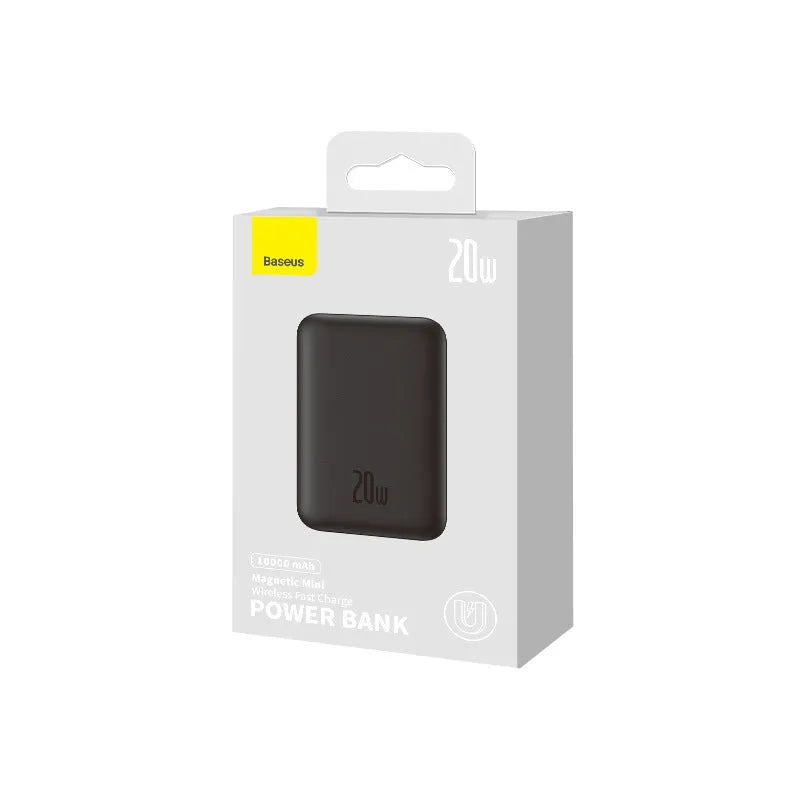 Magnetic wireless portable charger in five colours with 10000mAh capacity and silicone non-slip shell