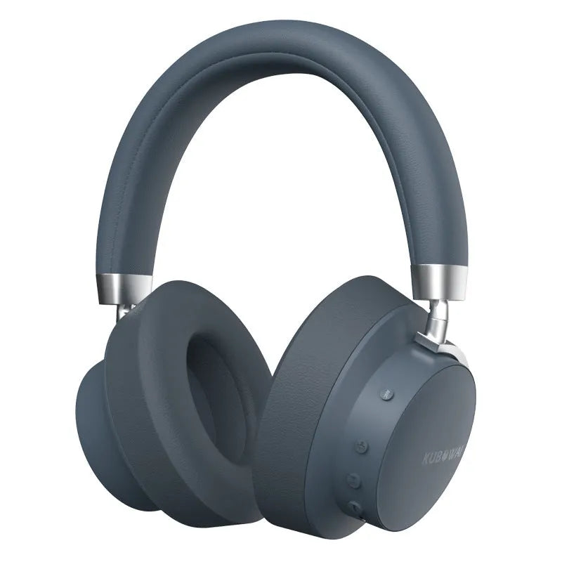 Grey sports wireless Bluetooth headset with head-mounted design and 10-metre transmission range