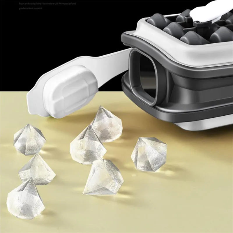 Silicone ice ball mould water bottle with modern minimalist design in light grey colour