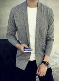 Korean style short black cardigan in slim fit polyester with folding craft detail