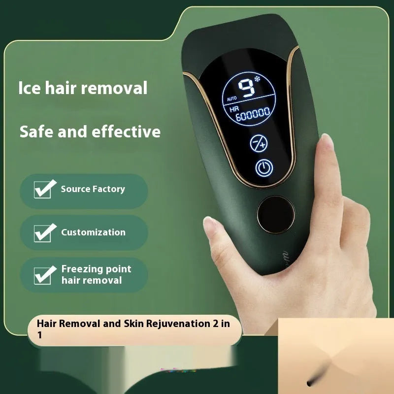 Sundial freezing point hair removal device in green, pink or white for whole body hair removal