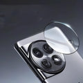 Tempered glass screen and camera lens protector for OnePlus 12, Find N3, and OnePlus 11 smartphones with black ring design.