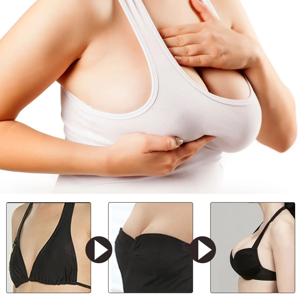 Breast massage oil 30ml bottle with 10ml option for personal care massage use