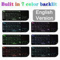 Mini wireless Bluetooth laser touch keyboard with 7 colour backlight and ABS construction