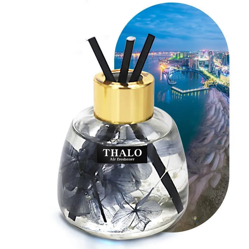 Glass bottle car perfume ornament for loose incense in various colours.