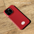 Red and orange plaid iPhone 15 Pro Max phone case with glossy and frosted finish options.