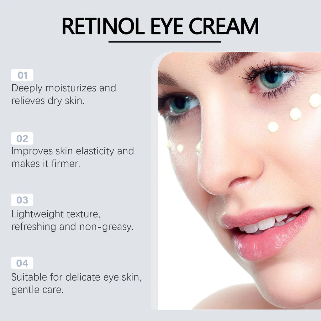 12.1cm tube of 20g retinol eye cream for moisturising eye area treatment