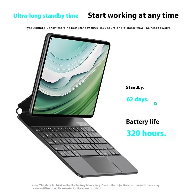 Miaocontrol magnetic wireless keyboard protective cover for Huawei MatePad 11 tablet in black colour