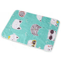 Breathable cotton cartoon waterproof insulation pad for dogs, 50x70cm, with a blue elephant pattern.