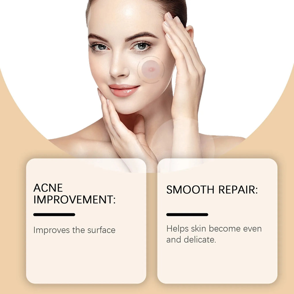 Box of eight acne patches for spot treatment containing tea tree oil and centella extract.