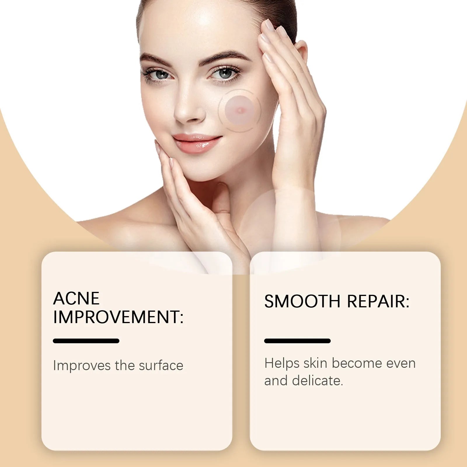 Box of eight acne patches for spot treatment containing tea tree oil and centella extract.
