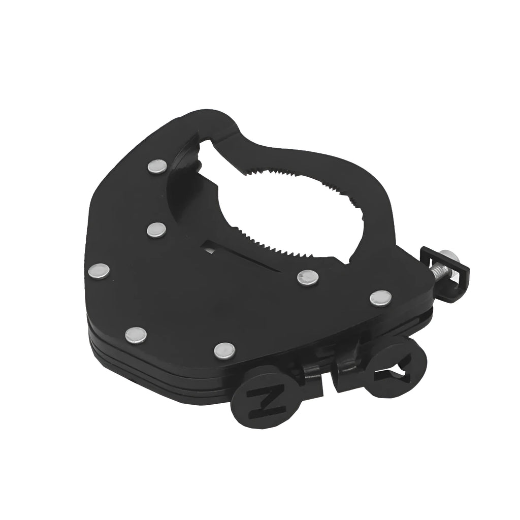 Stainless steel motorcycle throttle lock device for universal handlebar installation
