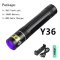 365nm UV fluorescence detection flashlight with aluminium alloy body and LED light source
