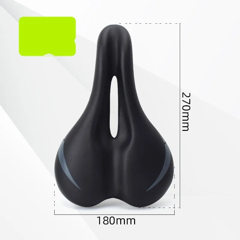 Bicycle seat cushion made of PU leather with foam padding, shown in a neutral colour.