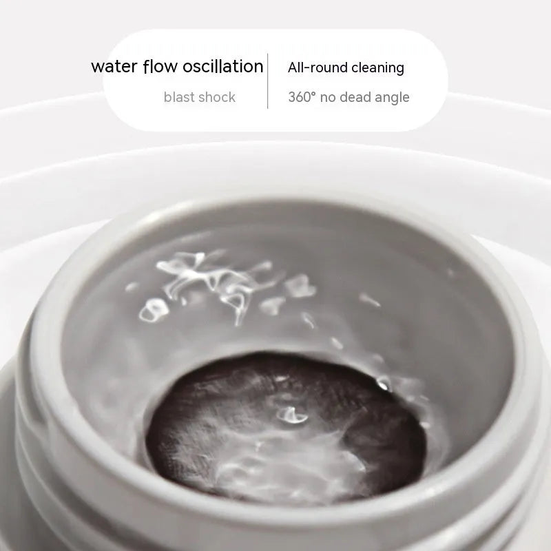 Pearl white automatic electric ultrasonic glasses cleaning machine on a surface