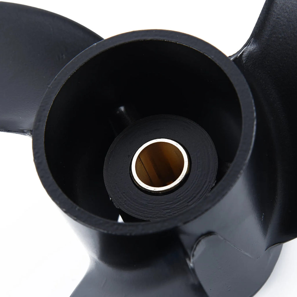 Aluminium alloy outboard motor propeller, 7.8 inch diameter, 3-blade, black finish