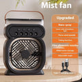 Black portable air conditioner evaporative cooler with LED lights and humidifier function