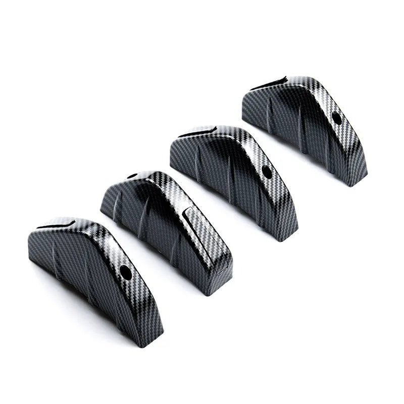 15cm wide triangular automotive rear spoiler lip in carbon fibre finish