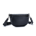 Genuine leather simple women's messenger bag in soft cowhide with sewing thread detailing