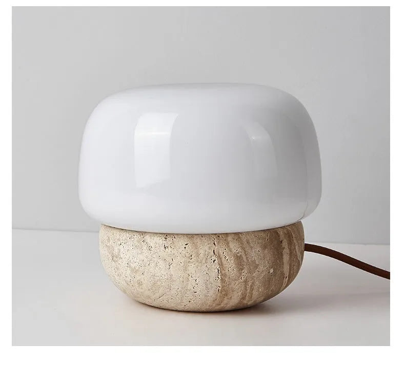 Cream colour retro creative bedside lamp with warm bulb measuring 18x17cm