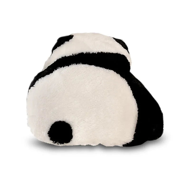 Cartoon panda automotive lumbar support cushion with plush exterior and pp cotton filling for car seats