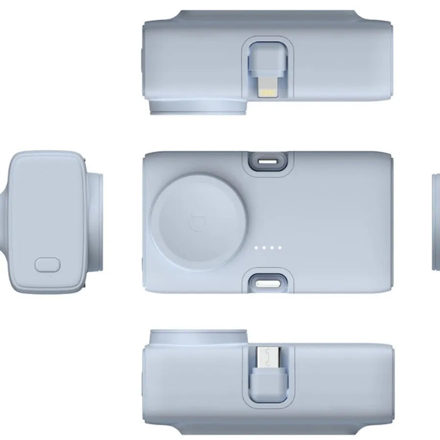 Compact wireless power bank with plastic shell and 5000mAh battery capacity