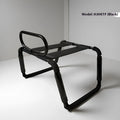 Height adjustable black sex chair with armrest and waterproof surface for couples