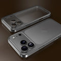 Frosted electroplating PC drop-resistant all-inclusive phone case for iPhone 17 in black colour