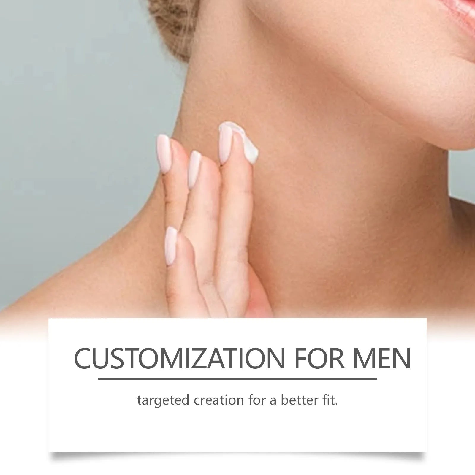 Men's neck cream 50g tube with collagen hyaluronic acid retinol vitamin E ingredients