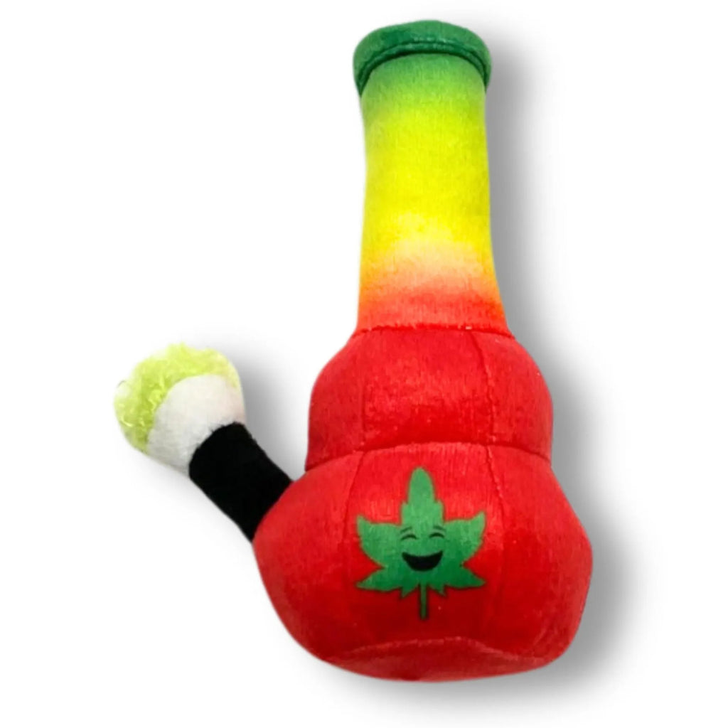 24cm kettle-shaped plush dog toy with sound feature in picture style pattern