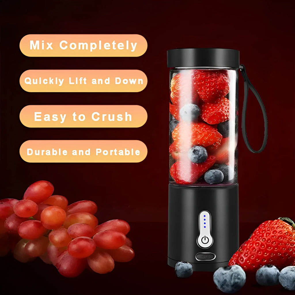 Portable rechargeable hand blender in choice of colours with 530ml juice cup
