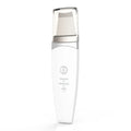 Ultrasonic peeling beauty instrument G77 white, 183.5 mm long, with stainless steel shovel head and USB charging cable