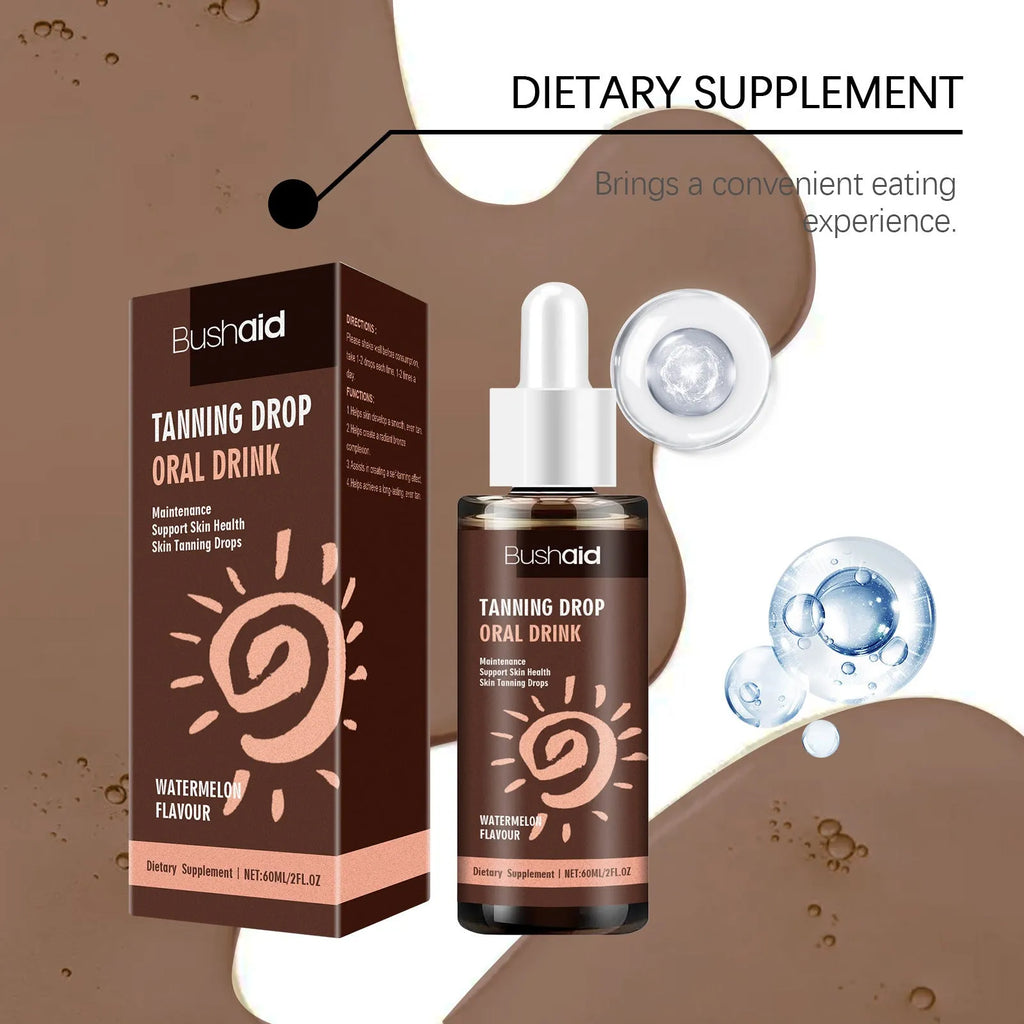 60ml sun tanning essence body care kit with compact 30x30x125mm container dimensions