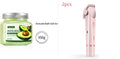 Pink women's electric hair remover with double head design for body grooming