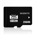 A single 256MB TF memory card on a white background, showing its compact size.