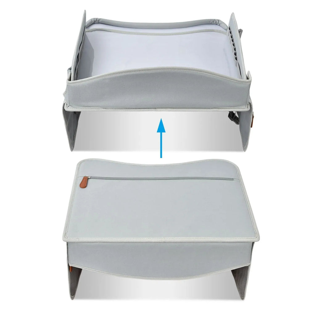 Gray children's toy car writing board tray travel artboard bag made from water-repellent cloth