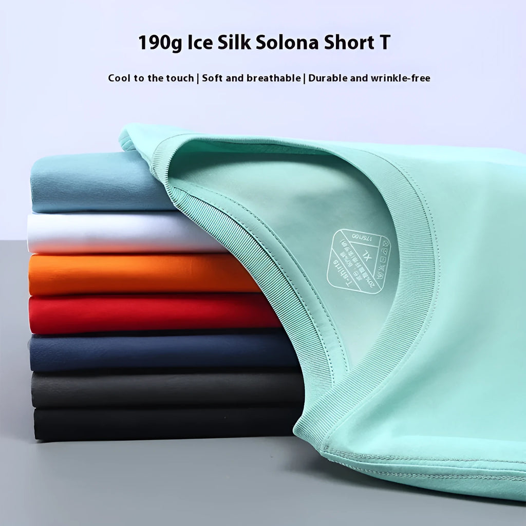 Solona men's loose fit cotton blend short sleeve t-shirt shown in multiple colour options.