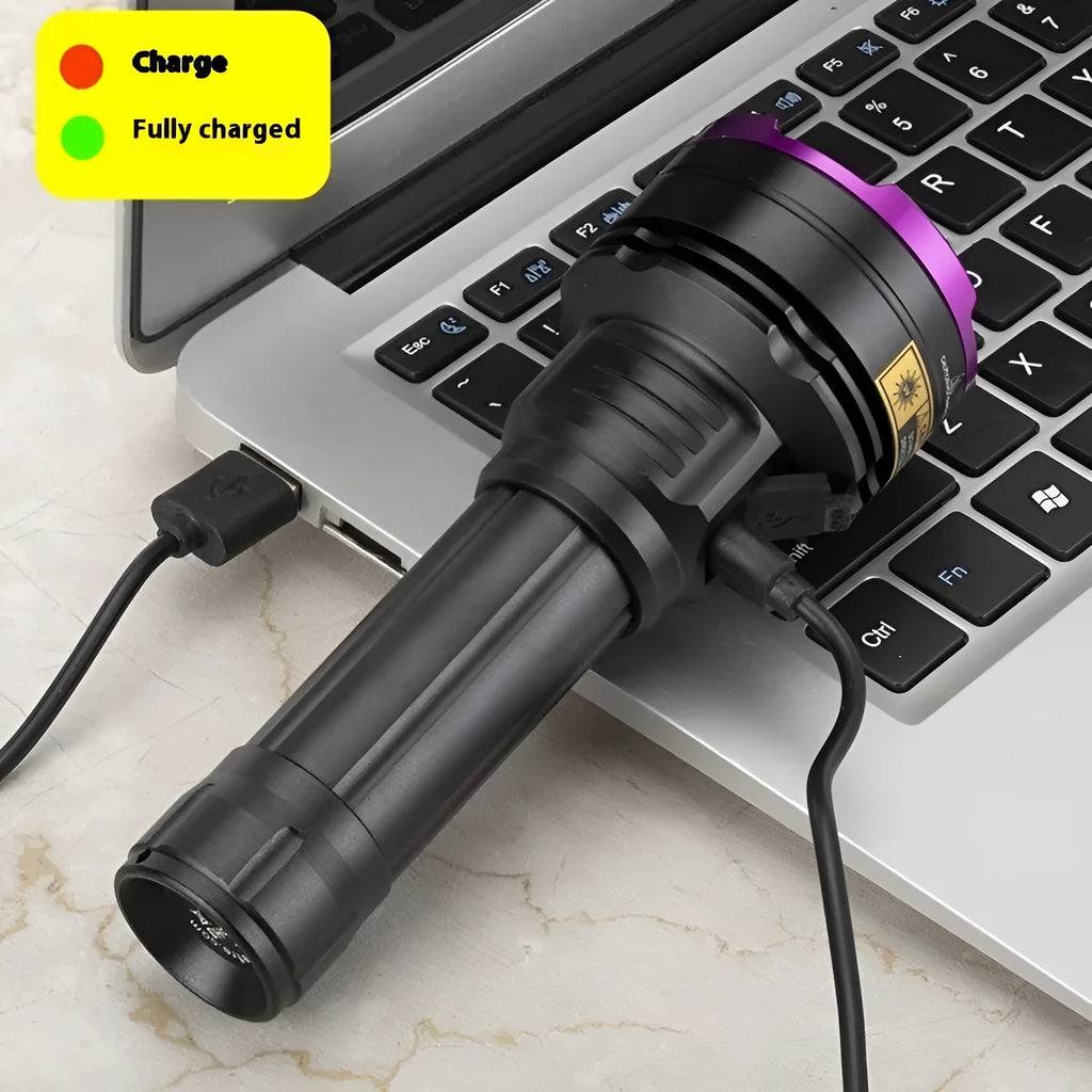 SV83 high power 30W UV flashlight in aluminium alloy with 365nm purple light